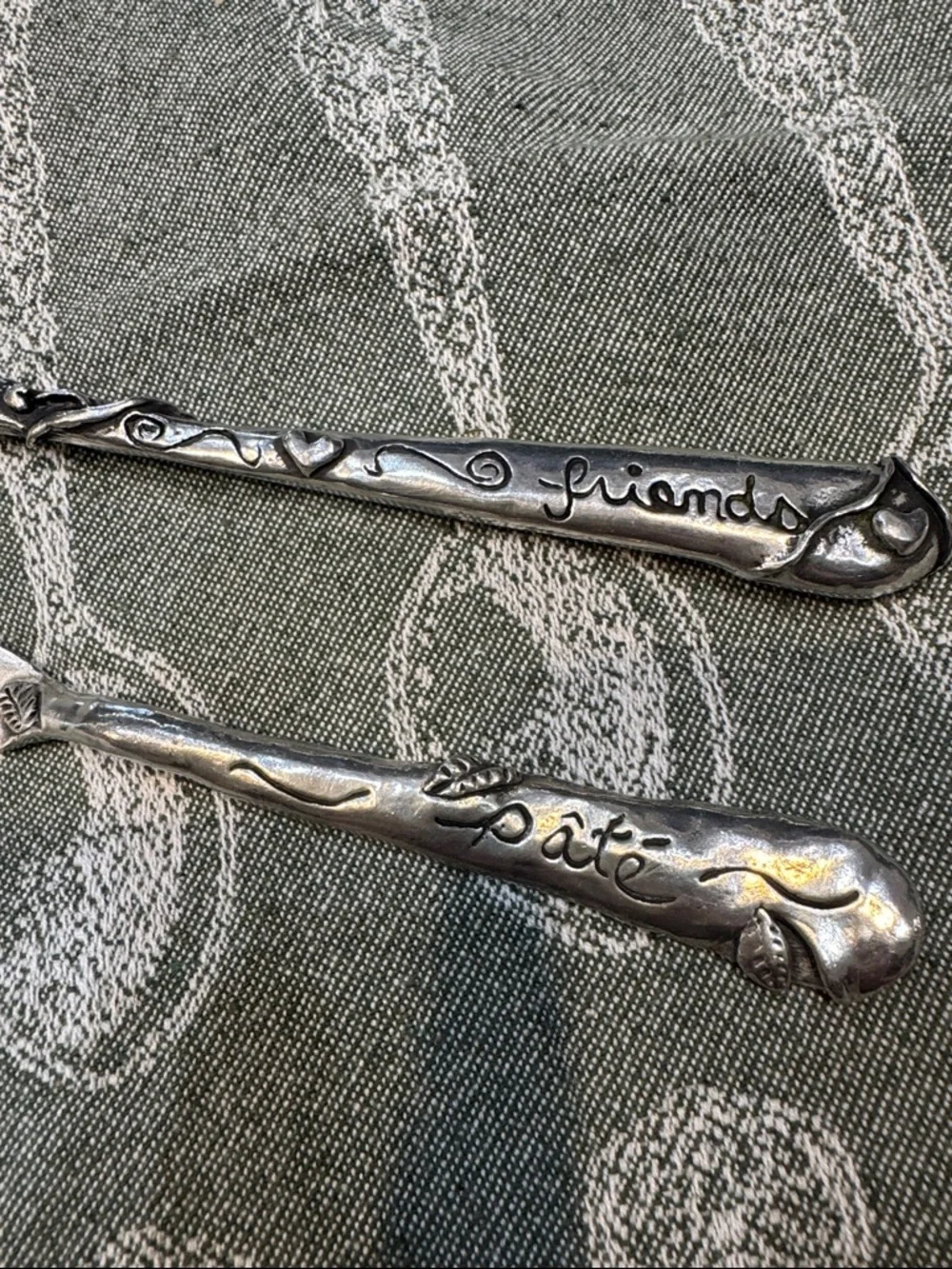Pewter Pate and Olive fork set
